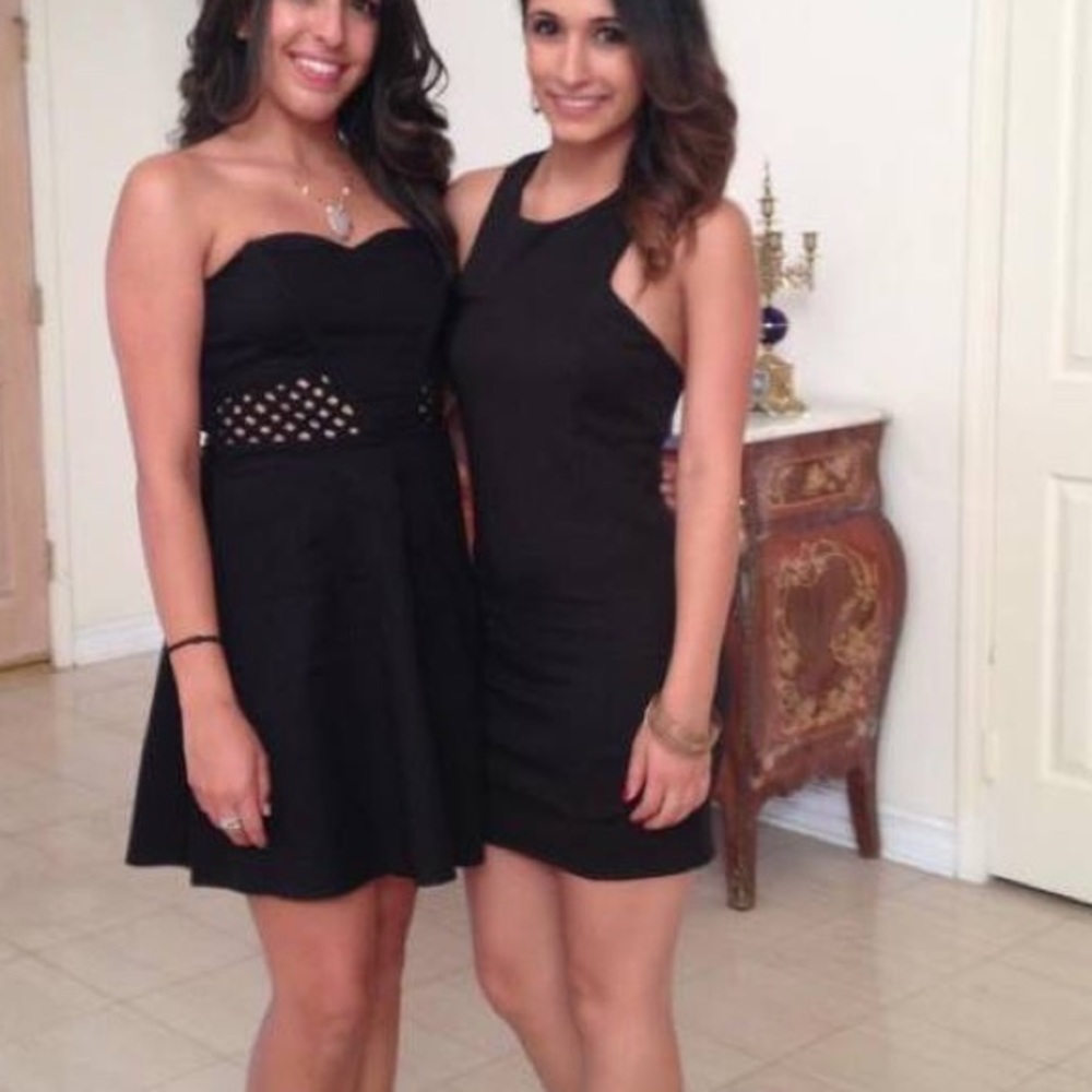 ZARA mini black racerback dress